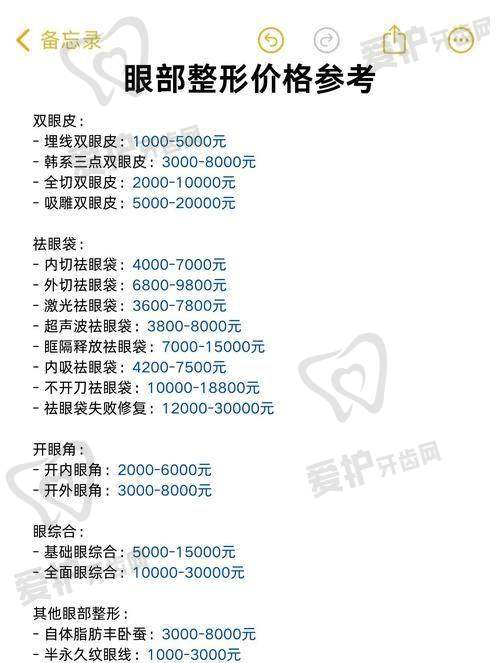 九度精细化雕刻媚眼项目的价格区间是怎样的？